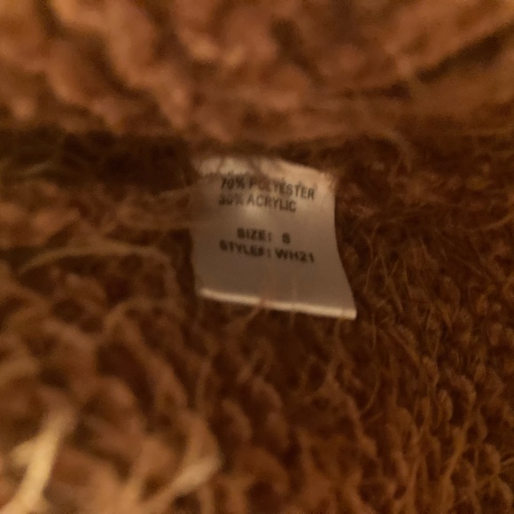Woven Heart Rust Soft, Fuzzy and Cuddly Cropped Cardigan - Picture 12 of 16